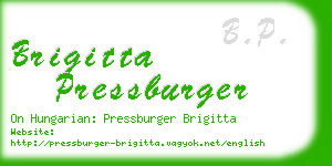 brigitta pressburger business card